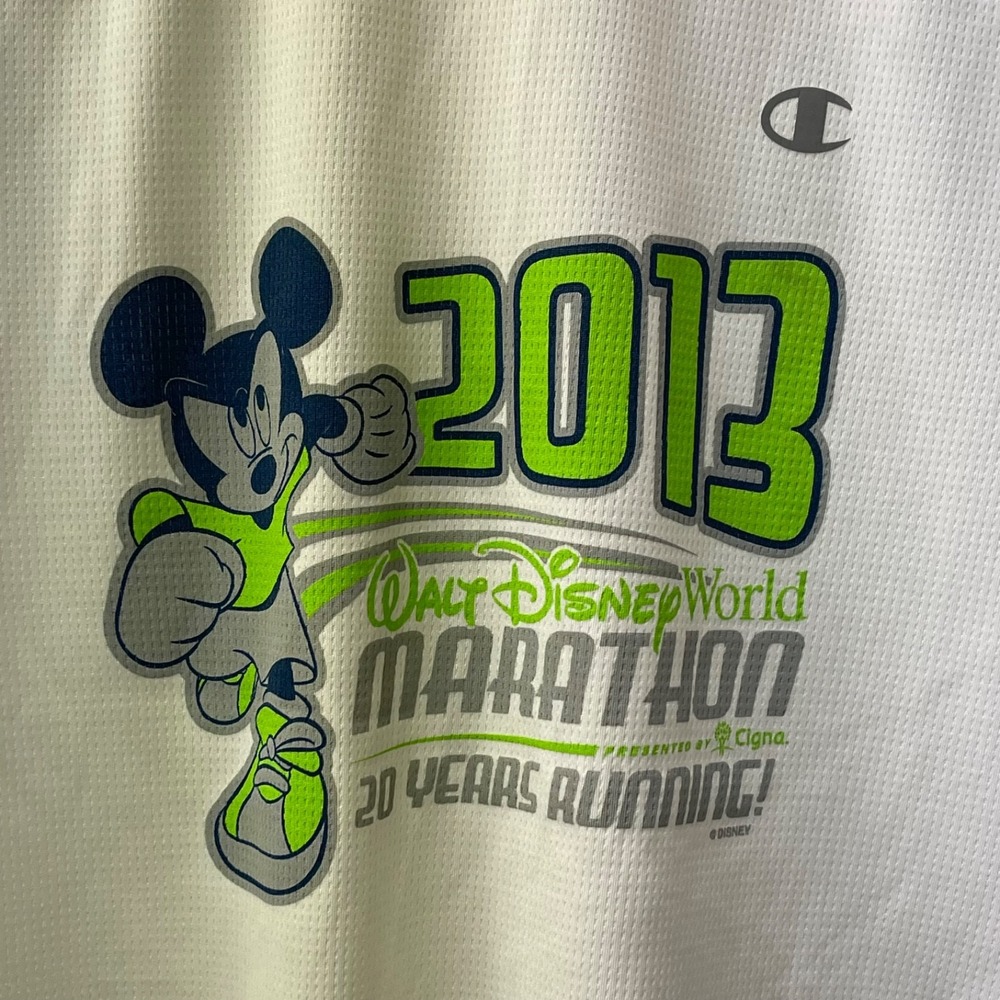 RunDisney Champion Double Dry Run Disney Mickey White Size Large